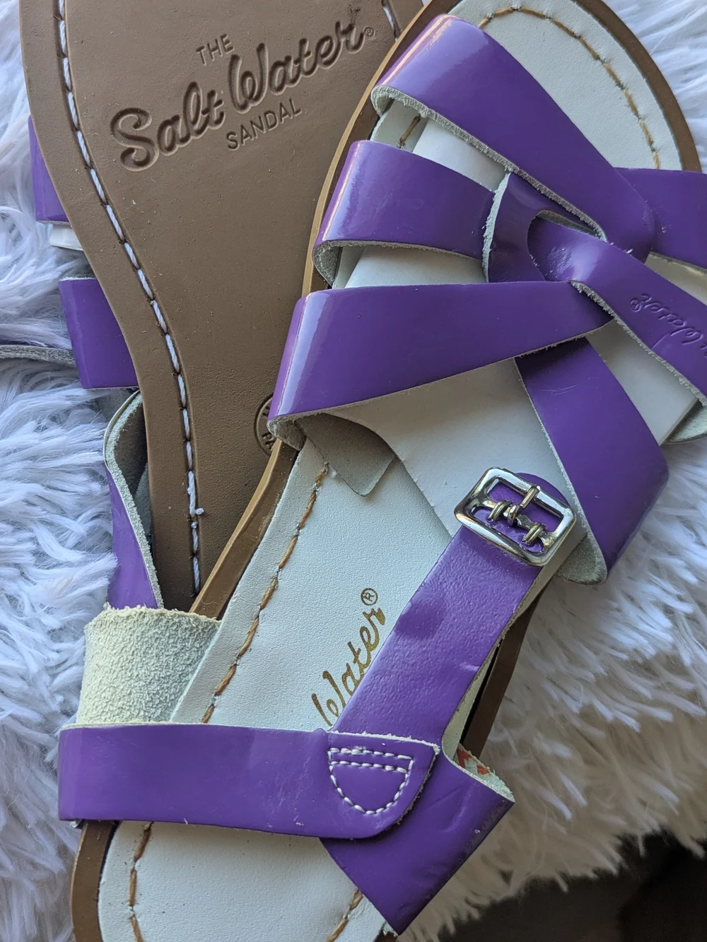 Saltwater By Hoy Purple Strappy Knot Sandals